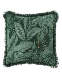 Housse coussin Jungle broderie 40x40 cm