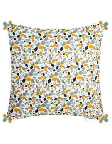 Housse coussin RAZZO 3 pompons 40x40 cm