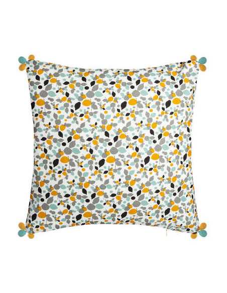 Housse coussin RAZZO 3 pompons 40x40 cm