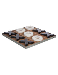 Jeu de morpion en bois 35x35x2,9 cm