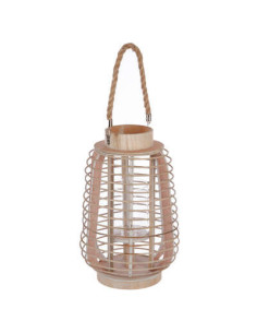 Lanterne RATTAN Rotin Diamètre 22 cm Hauteur 35 cm