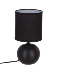 Lampe céramique TIMEO gris clair strié hauteur 25 cm