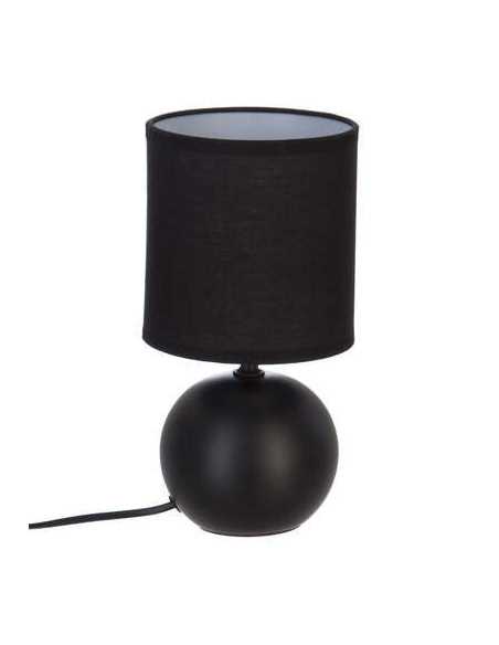 Lampe céramique TIMEO gris clair strié hauteur 25 cm