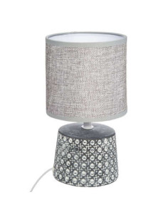 Lampe céramique YOJOA gris hauteur 23 cm