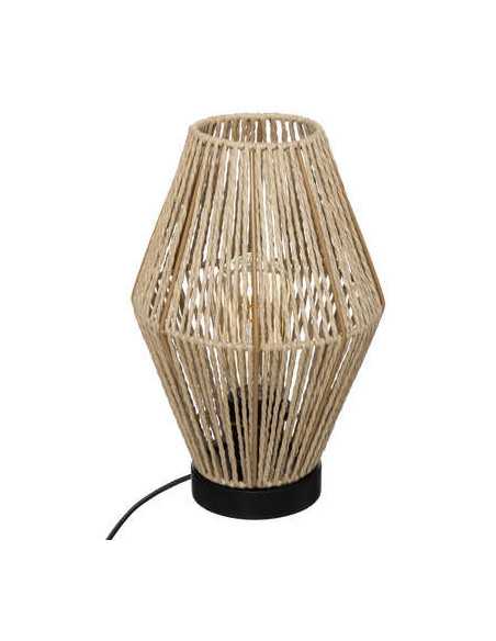 Lampe à poser AISSA – corde & métal, hauteur 32 cm