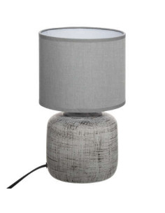 Lampe cylindre SALTA gris Hauteur 26,5 cm