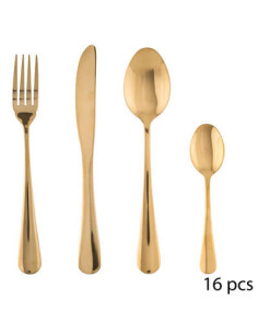 Ménagère 16 pièces inox GOLD