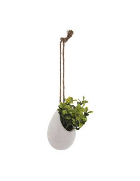 Mini plante artificiel avec pot céramique suspendu