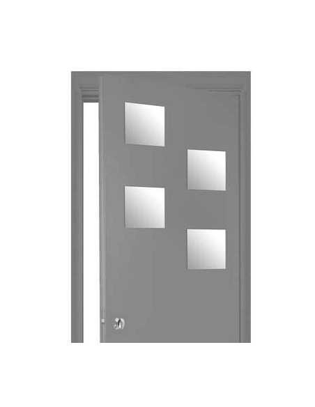 Miroir Adhésif carré 20x20 cm Lot de 4