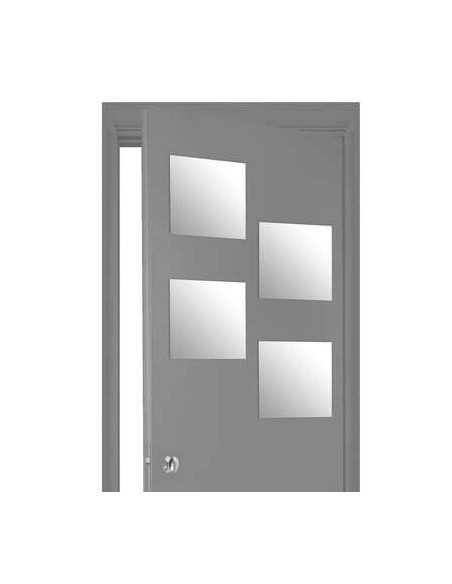 Miroir Adhésif carré 30x30 cm Lot de 4
