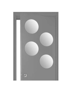 Miroir Adhésif rond 30x30 cm Lot de 4