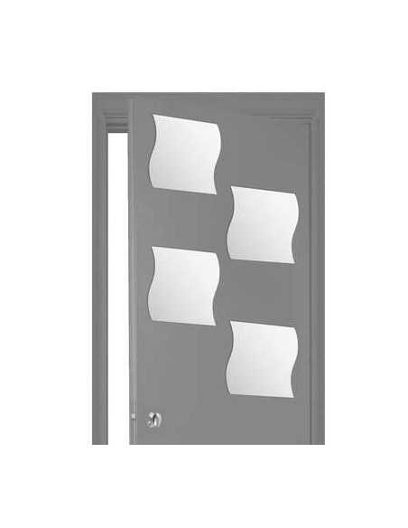Miroir Adhésif rond 30x30 cm Lot de 4