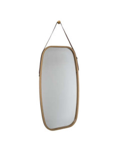 Miroir mural oval cuir avec anse