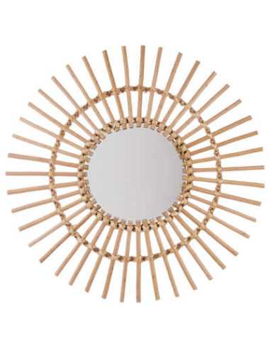 Miroir soleil rotin diamètre 58 cm