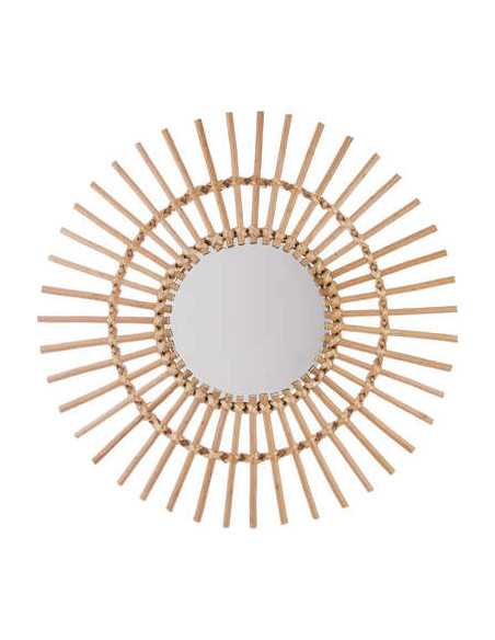 Miroir soleil rotin diamètre 58 cm