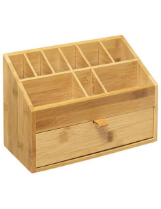 Organisateur 9 compartiments 1 tiroir bambou