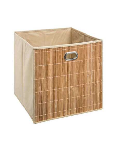 Panier rangement 31x31 cm bambou