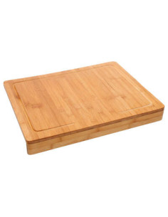 Planche à découper bambou avec rebord 45x34 cm