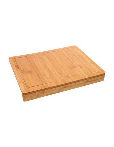 Planche à découper bambou avec rebord 45x34 cm