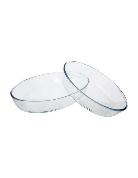 Plat verre oval set de 2