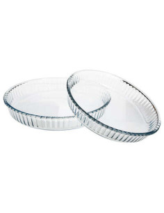 Plat à tarte verre lot de 2