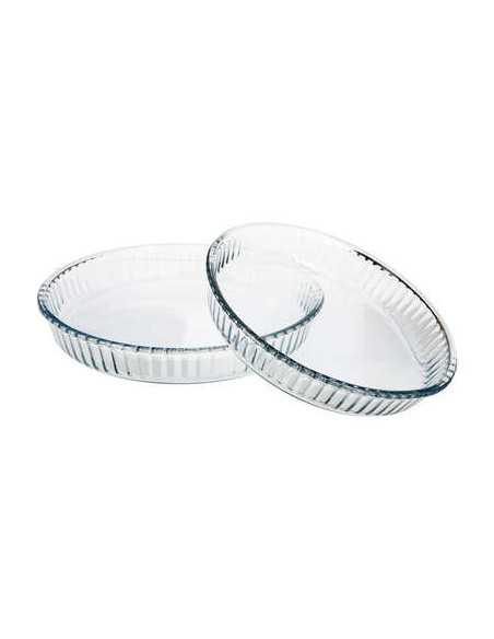 Plat à tarte verre lot de 2