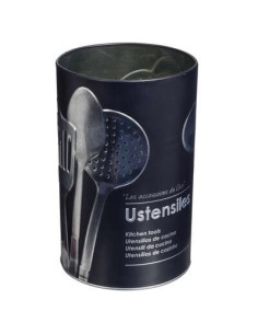Pot à ustensiles métal noir