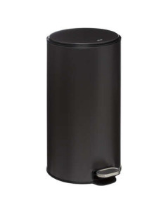 Poubelle à pédale métal 30 litres gris charbon DELTA