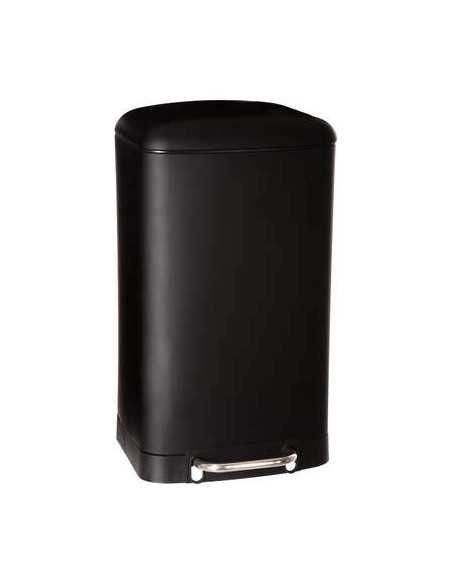Poubelle à pédale métal 30 litres noir ARIANE