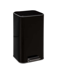 Poubelle à pédale métal 30 litres noir SAFIR