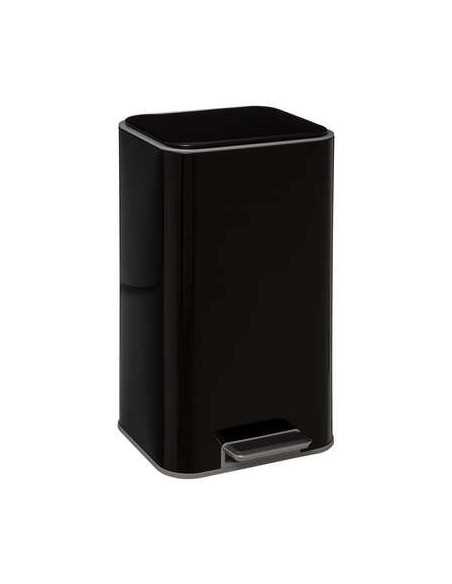 Poubelle à pédale métal 30 litres noir SAFIR