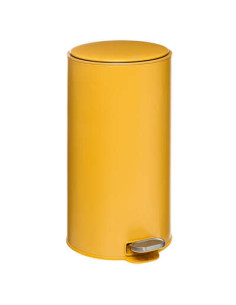 Poubelle à pédale métal 30 litres ocre DELTA