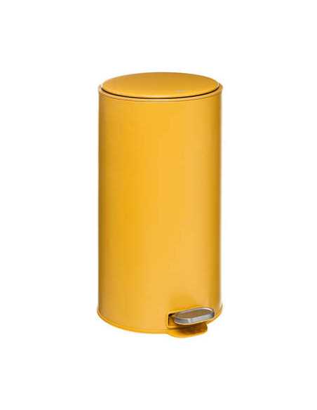 Poubelle à pédale métal 30 litres ocre DELTA