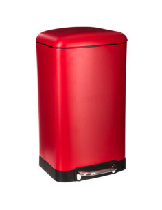 Poubelle à pédale métal 30 litres rouge ARIANE