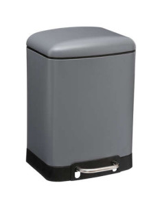 Poubelle à pédale métal 6 litres gris ARIANE