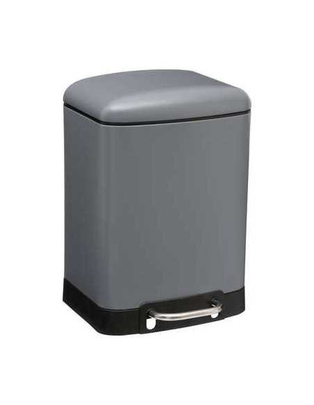 Poubelle à pédale métal 6 litres gris ARIANE
