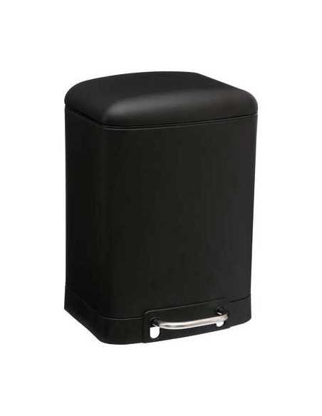 Poubelle à pédale métal 6 litres noir ARIANE