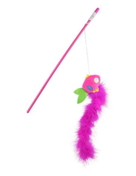 Canne à pêche appât poisson psychédélique 10x30 cm, 46 cm, ROSE