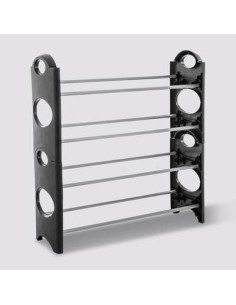 Rangement à chaussure métal noir 8 paires