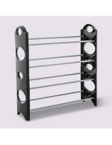 Rangement à chaussure métal noir 8 paires