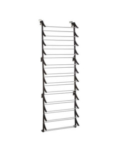 Rangement à chaussure support porte métal noir 36 paires