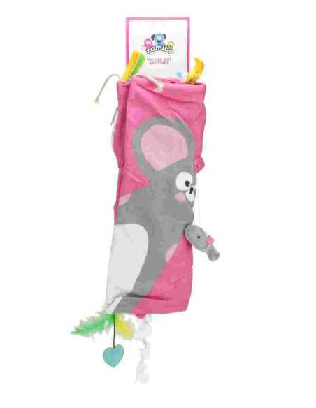 Tapis de jeu feutrine pour chat, bruissant, rose 40x40 cm