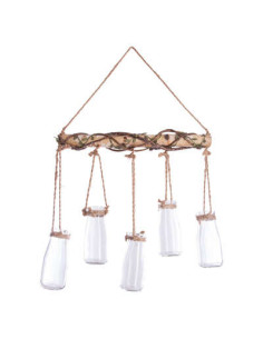 5 Soliflores suspendus, verre, 44x40 cm