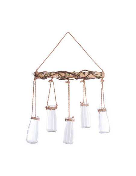 5 Soliflores suspendus, verre, 44x40 cm