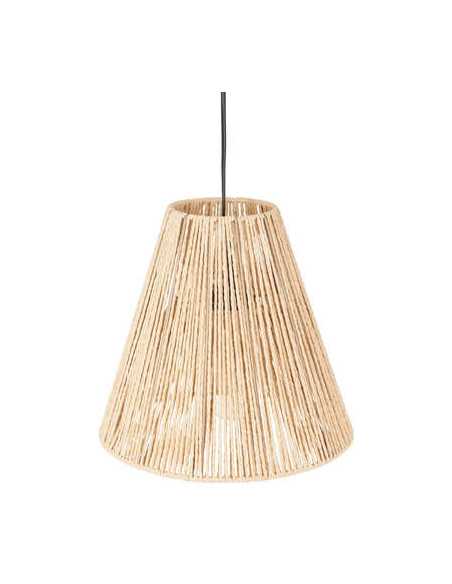 Suspension corde GIADA naturel Ø30cm – luminaire déco bohème