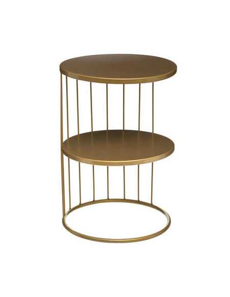 Table d'appoint KOBU doré diamètre 36 cm