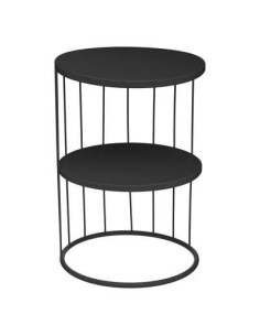 Table d'appoint KOBU noir diamètre 36 cm