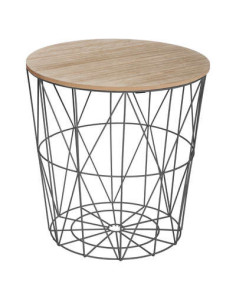 Table d'appoint KUMI noir diamètre 36 cm