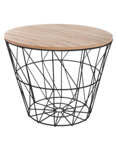 Table d'appoint KUMI noir diamètre 40 cm