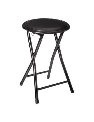 Tabouret pliant PVC noir